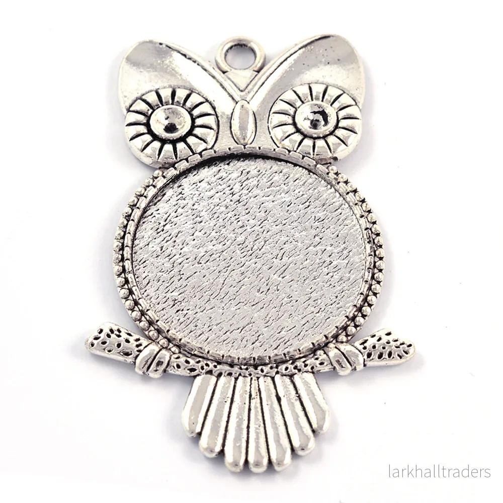 Ramberlock ”uggla”, antiksilver, 25mm