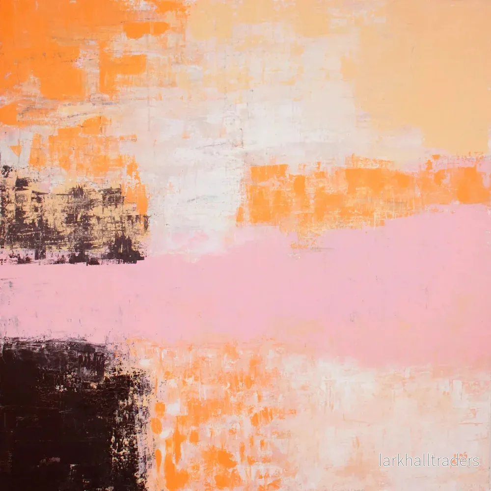 Fine Art Print Abstrakt Havslandskap Korallorange - Coral Sunset | Museumskvalitet - Bild 3