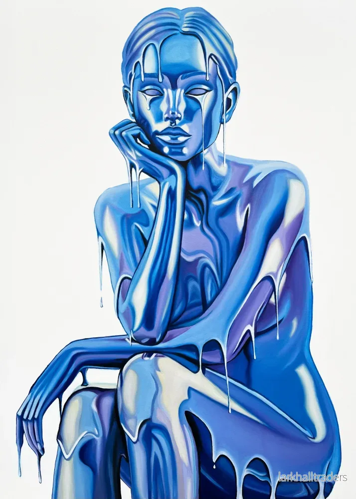 Cobalt Serenity - Original Målning - Bild 2