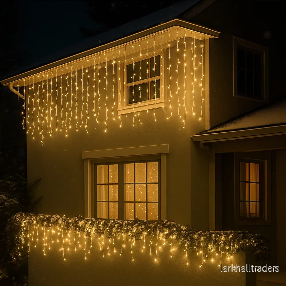 Ljusslinga med istappar 95 LED 3 meter, varmvit - Bild 2