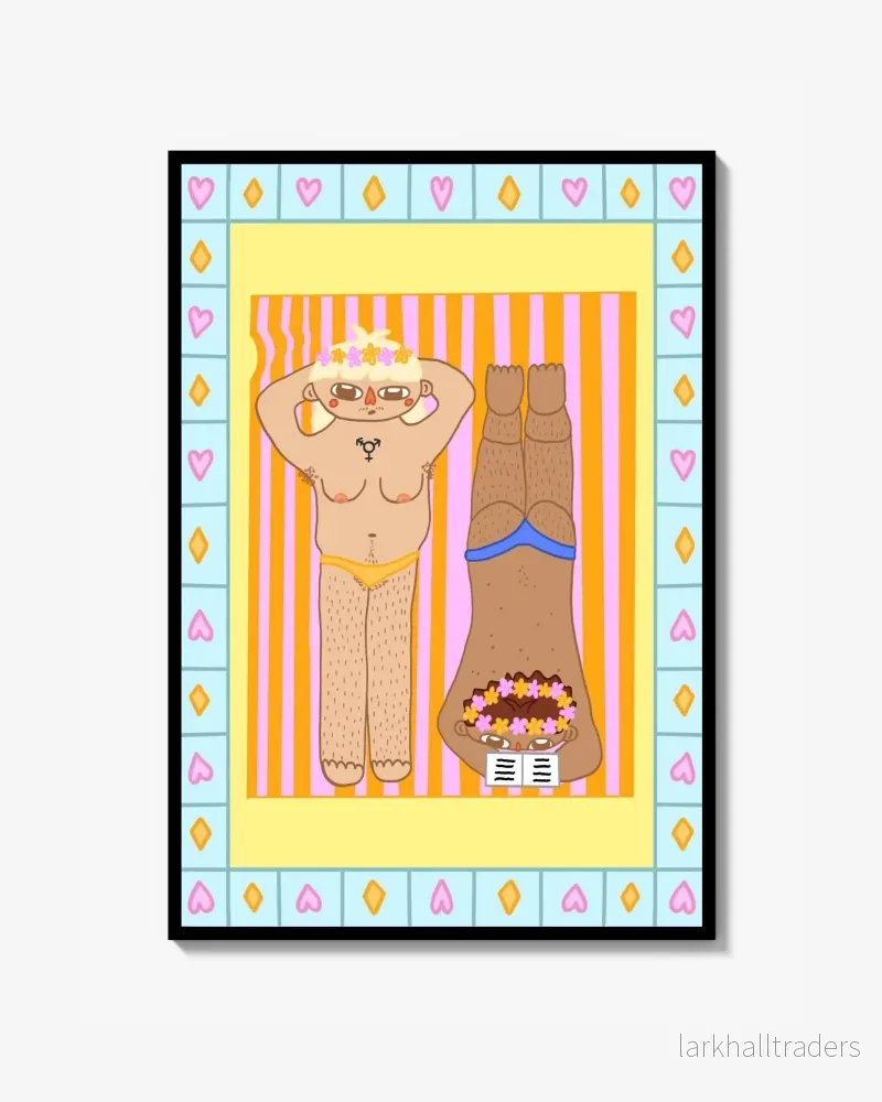 ’Tanning’ konst Print queer illustration