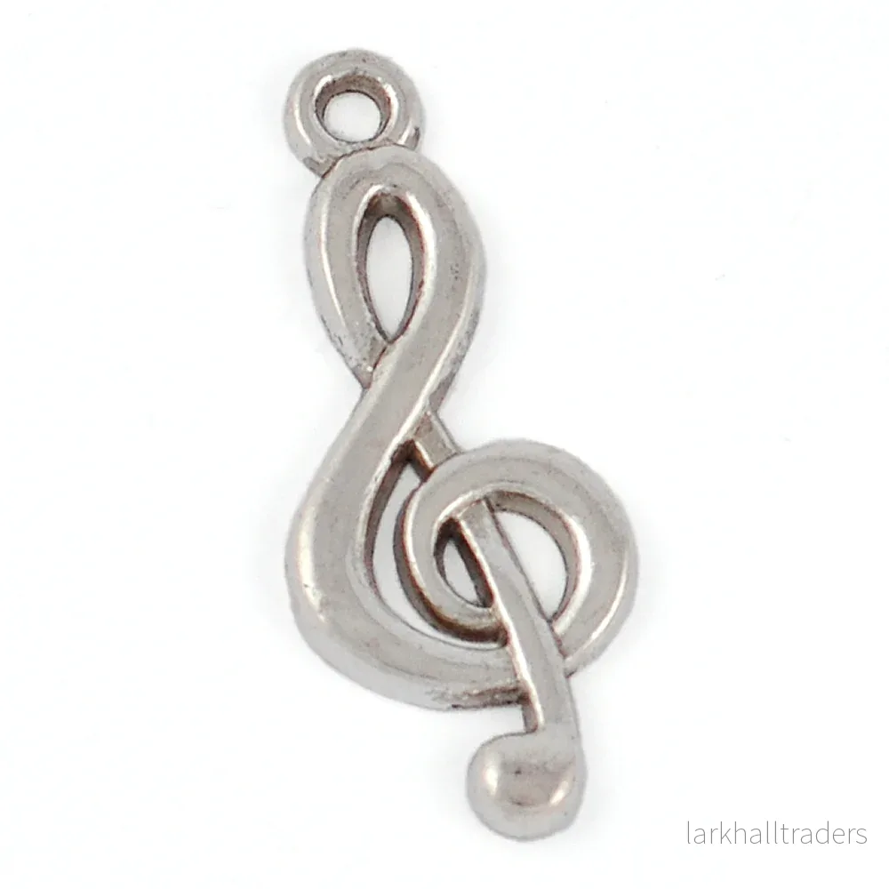Berlock, klav, antiksilver, 10x22mm, 10st