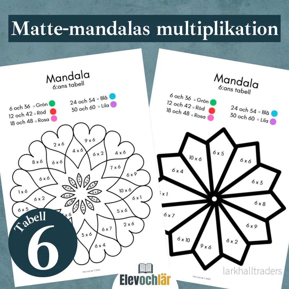 Matte-mandalas 6:ans multiplikationstabell - Bild 3