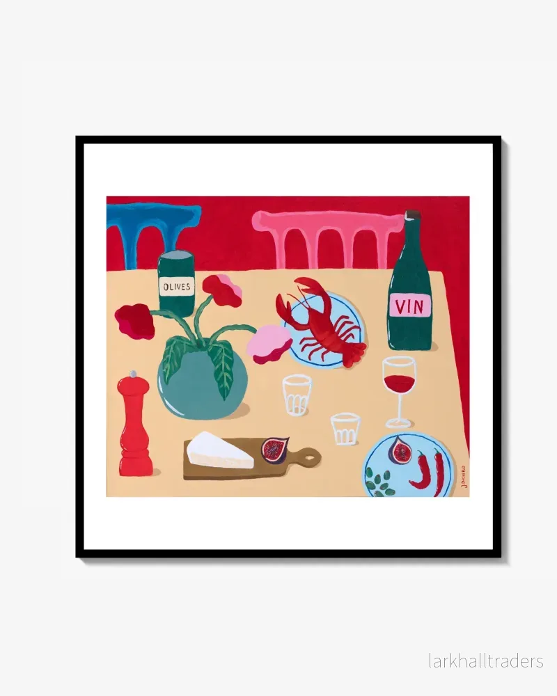 Långbord med hummer - Poster
