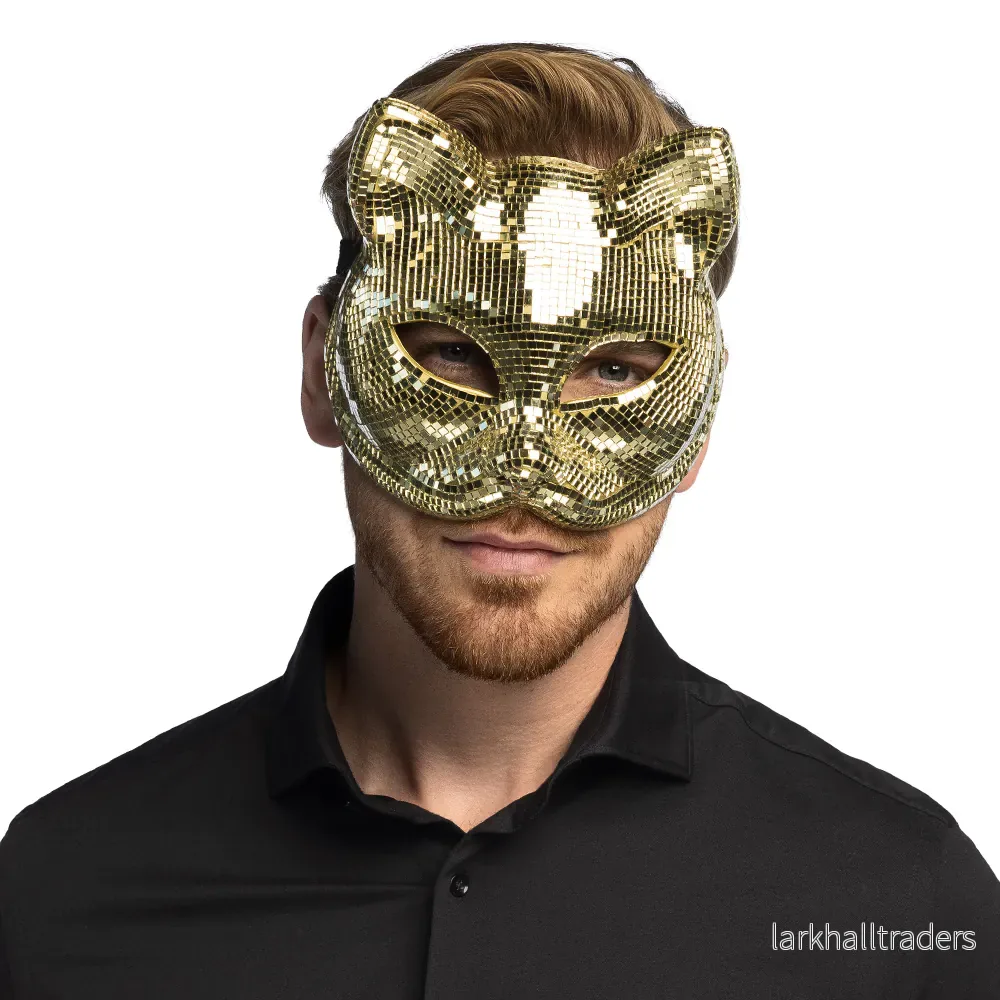 Ögonmask, disco cat gold - Bild 3