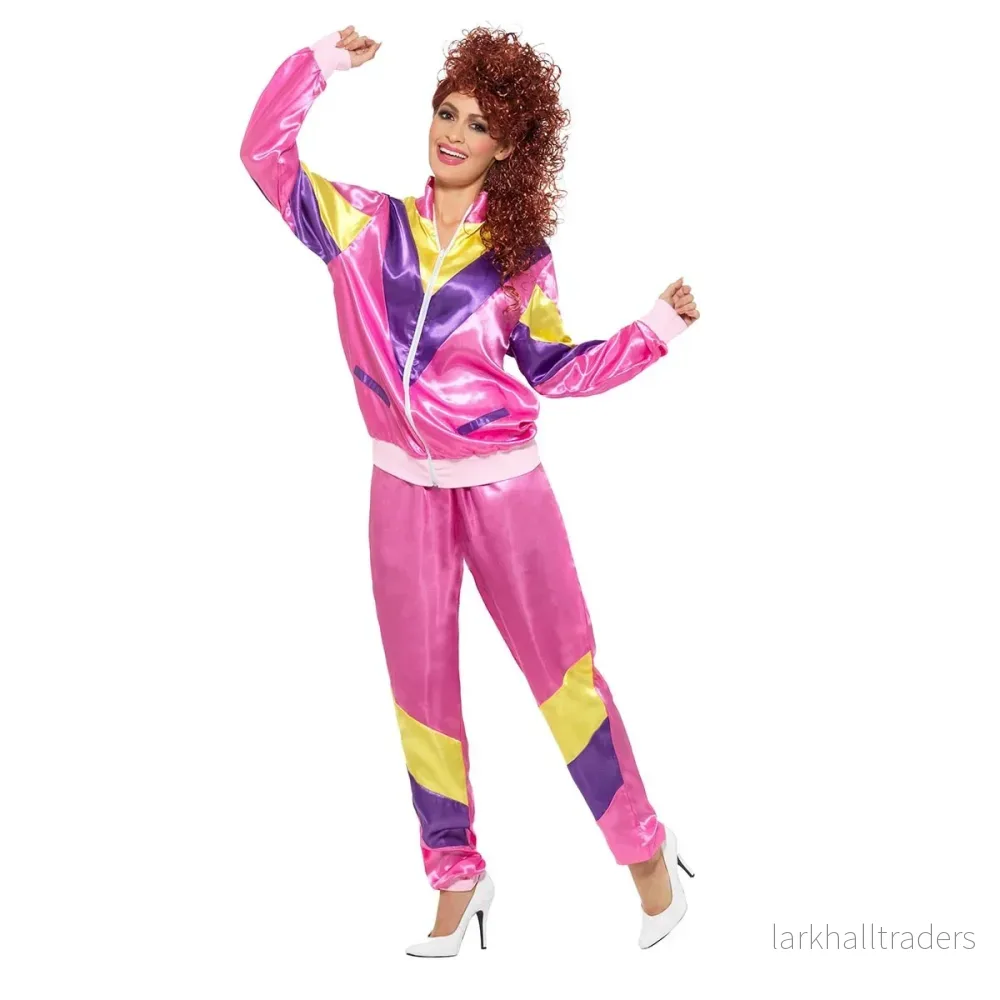Träningsoverall 80s fashion rosa - Bild 2