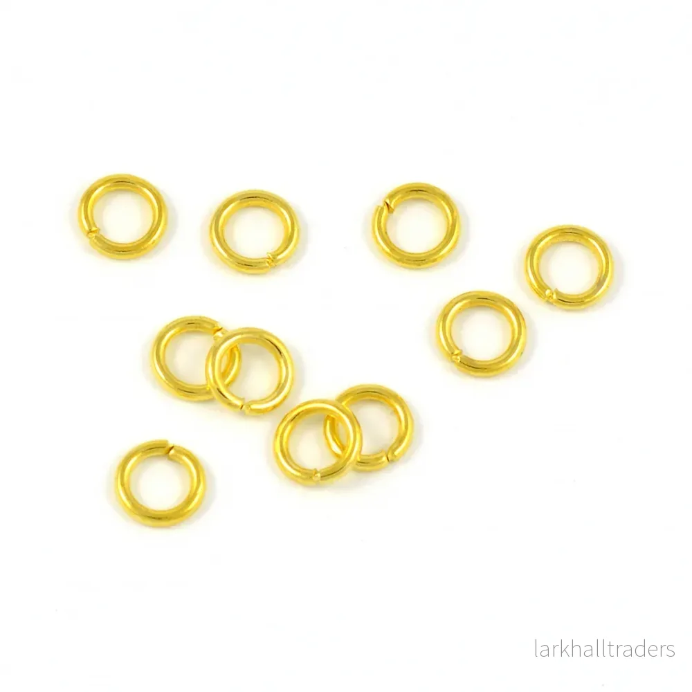 Enkla motringar, guld, 6mm, 100st