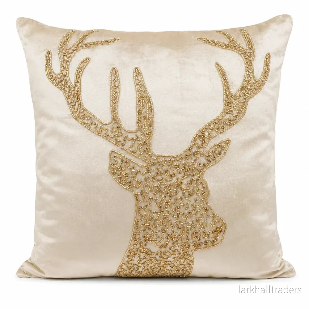 Kudde Ren Creme Guld Kudde Ren Creme Guld