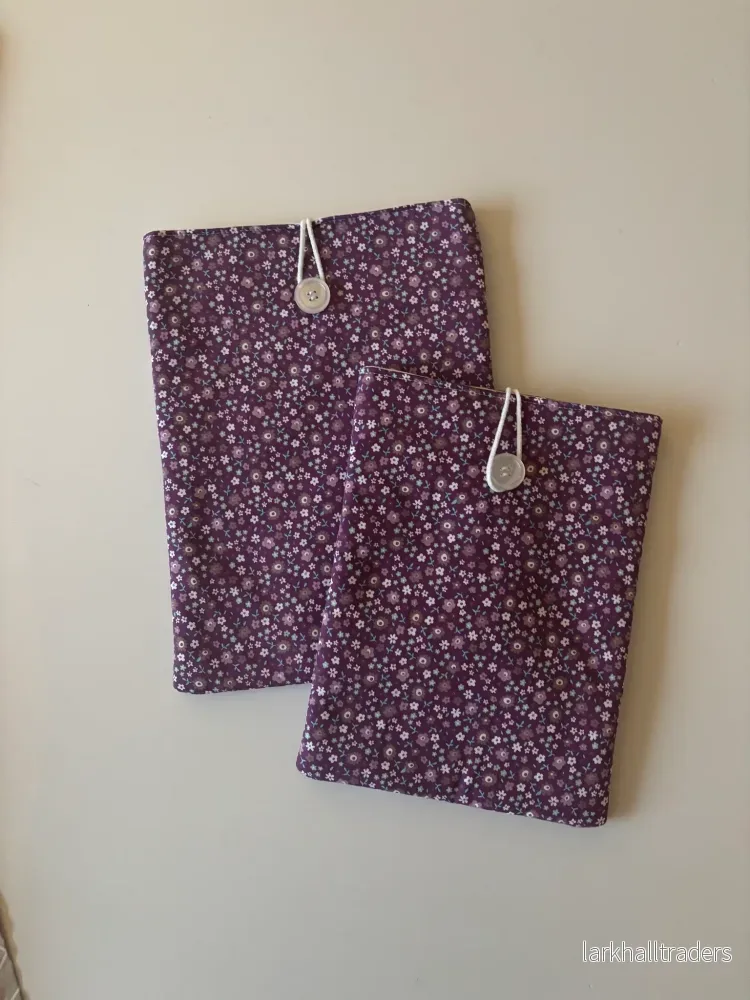 Book Sleeve Purple Flowers Large - Bild 3