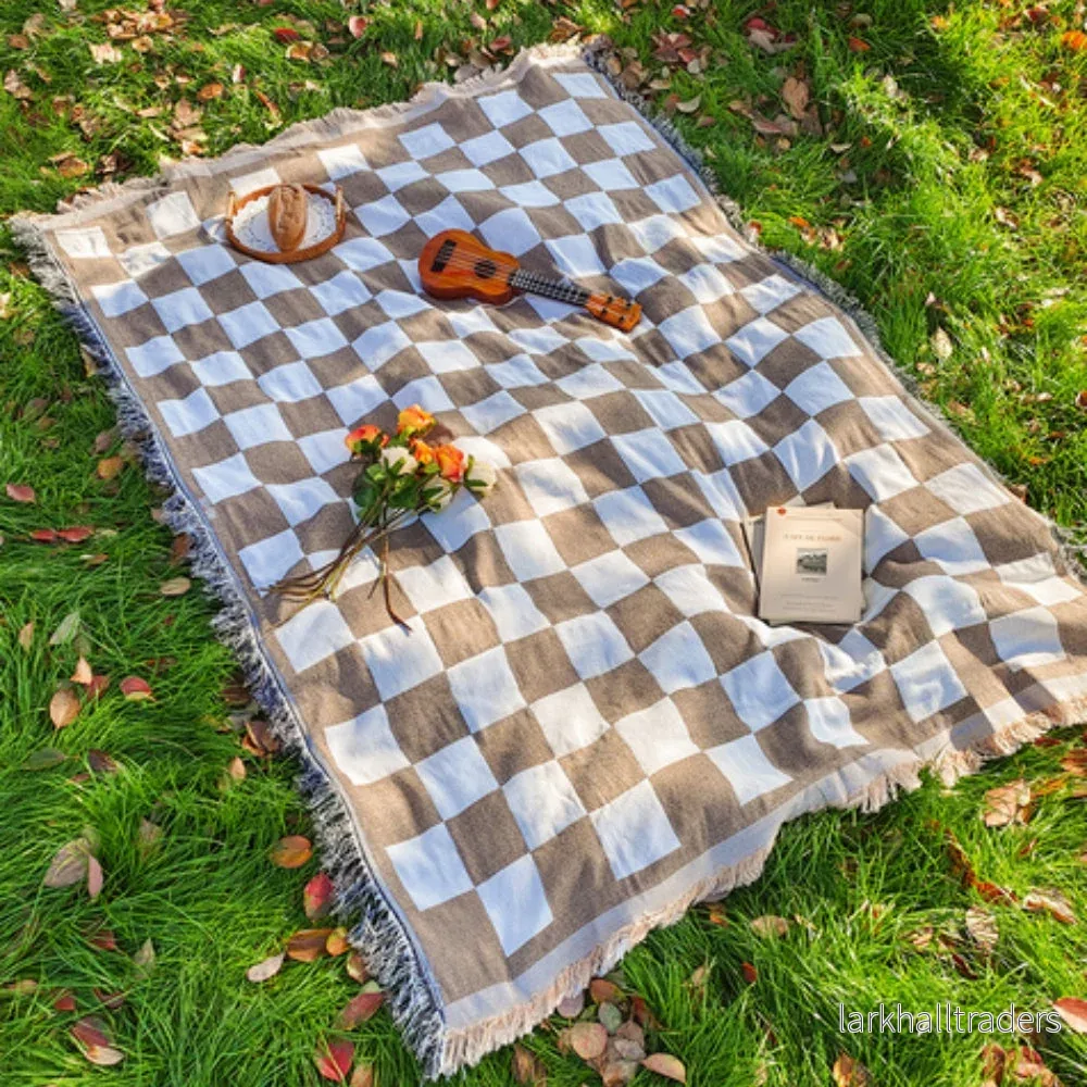 Rutig picknickfilt i mikrofiber – 130 × 180 cm - Bild 2