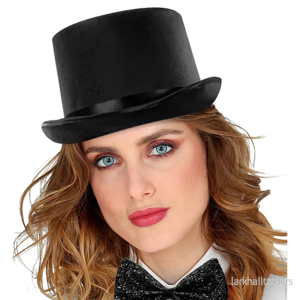 Hög hatt, satin svart - Bild 2