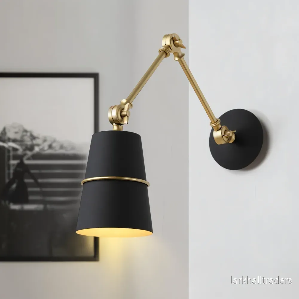 ArcGlow Vägglampa – Retro Justerbar Vägglampa i Svart eller Vitt med Lång Arm ArcGlow Vägglampa – Retro Justerbar Vägglampa i Svart eller Vitt med Lång Arm