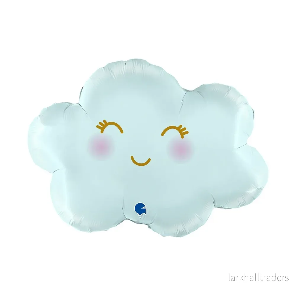 Folieballong, Cloudy Satin Pastel Blue Folieballong, Cloudy Satin Pastel Blue