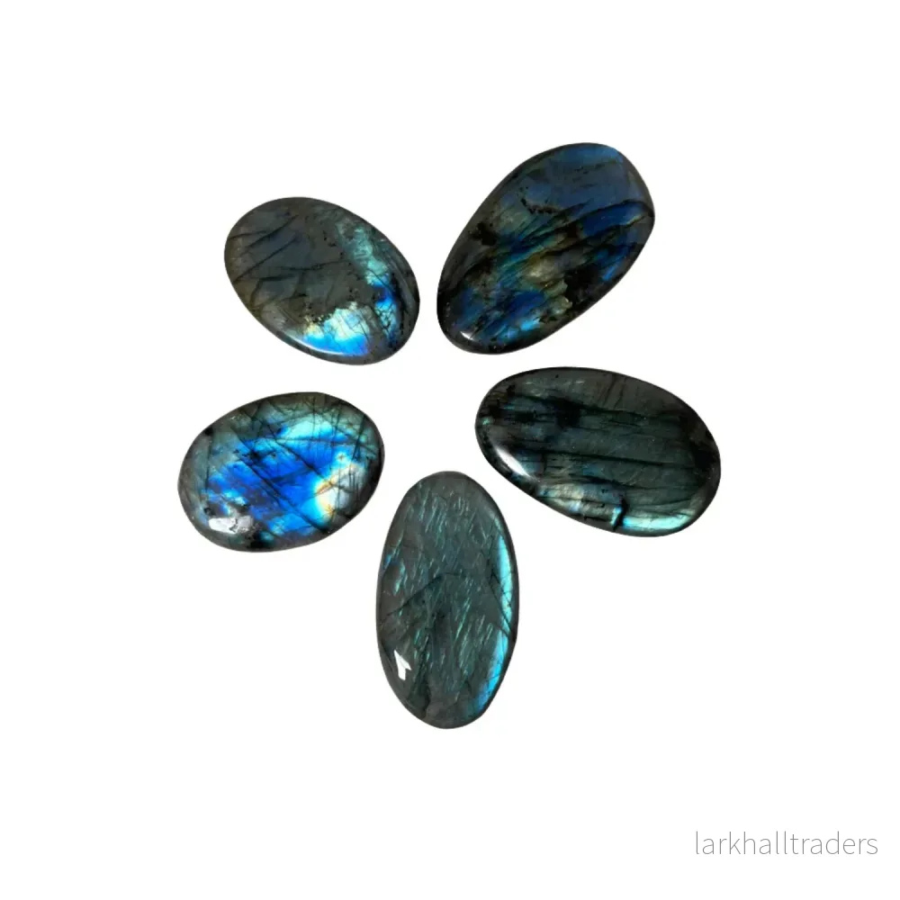 Labradorit från Madagaskar – extra platta i AAA-kvalitet