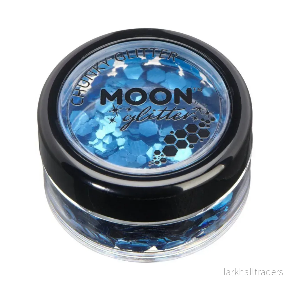 Moon Glitter Classic Chunky Glitter, blue 3 g