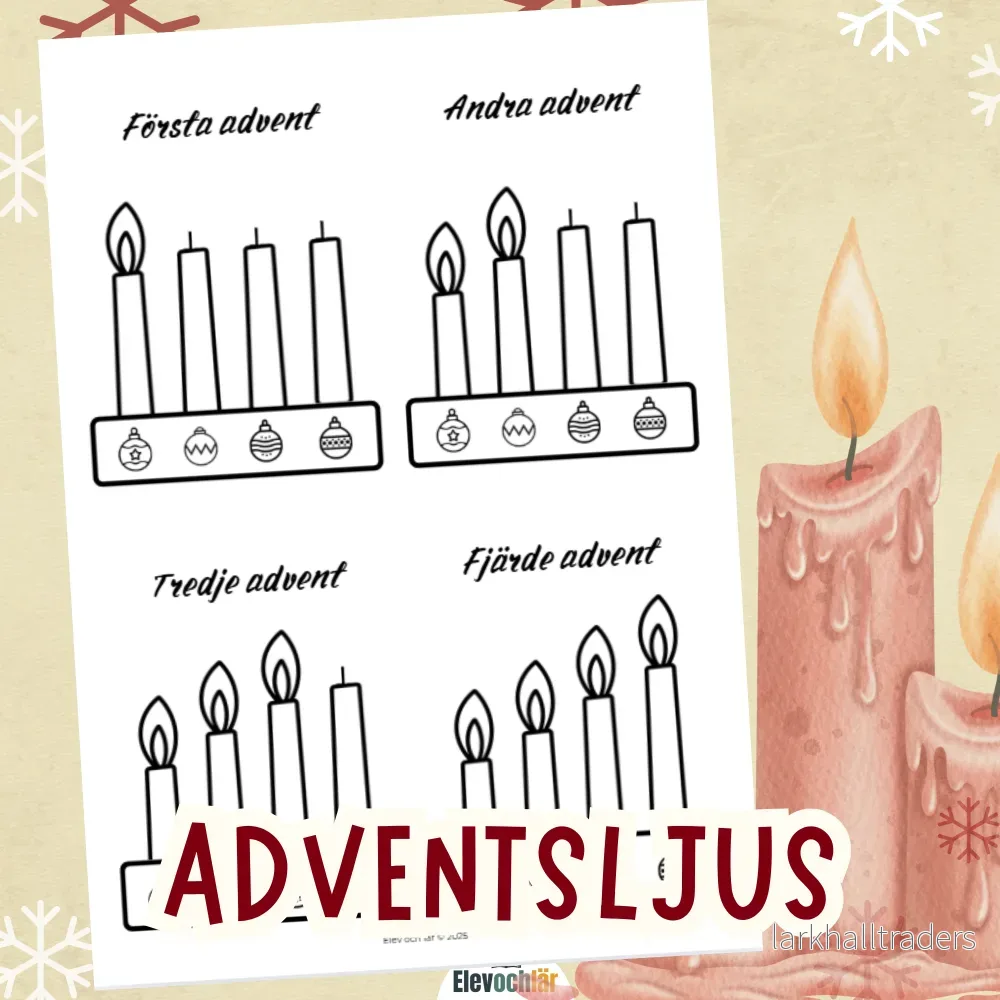 Adventsljus – måla adventsljusstakar Adventsljus – måla adventsljusstakar