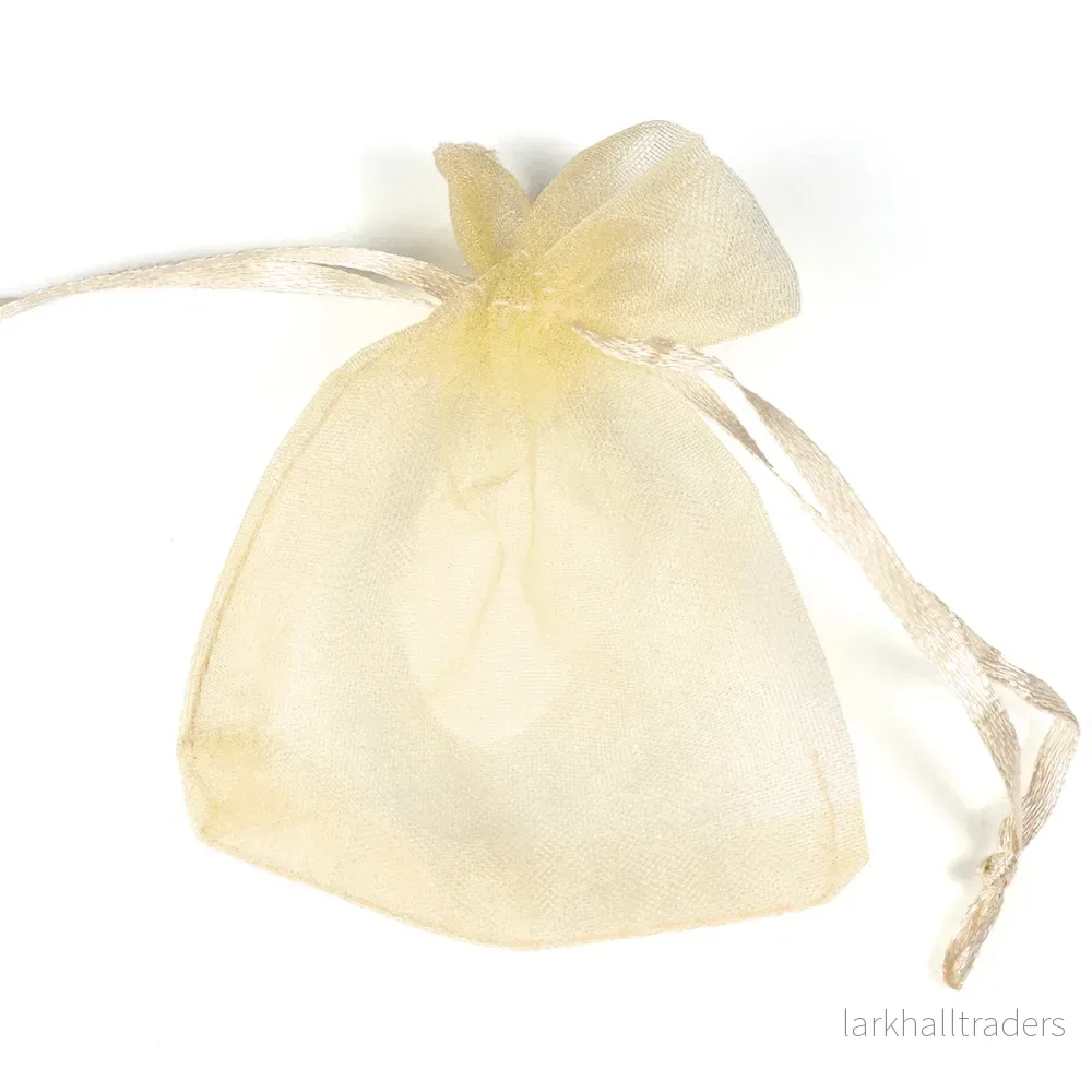 Organzapåse, creme, 7x9cm, 10st