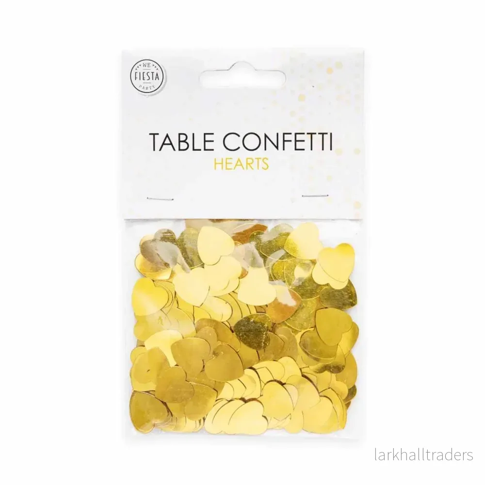 Bordskonfetti, hjärtan guld 14 g Bordskonfetti, hjärtan guld 14 g