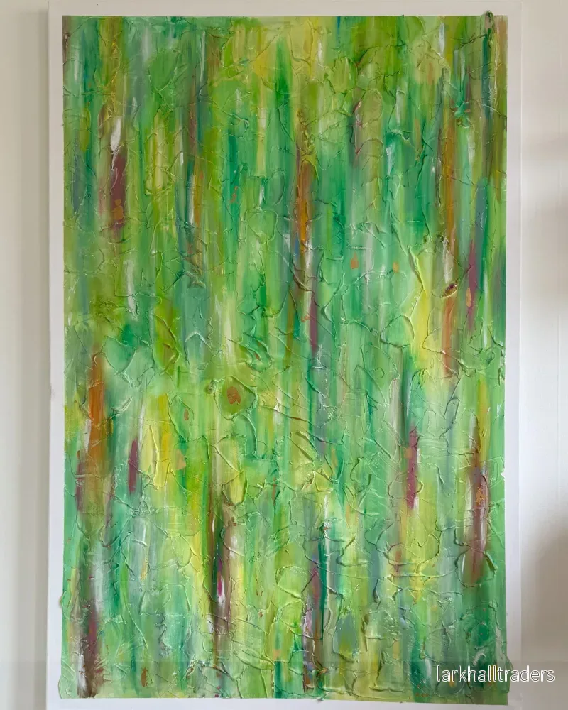 Rainforest – Grön Abstrakt Målning 100x150 cm, Original - Bild 3