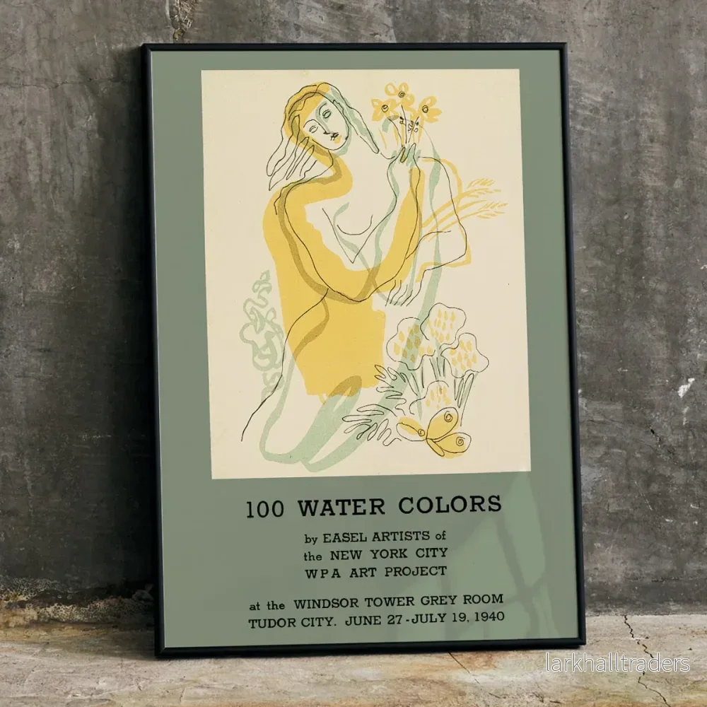 100 akvareller Poster