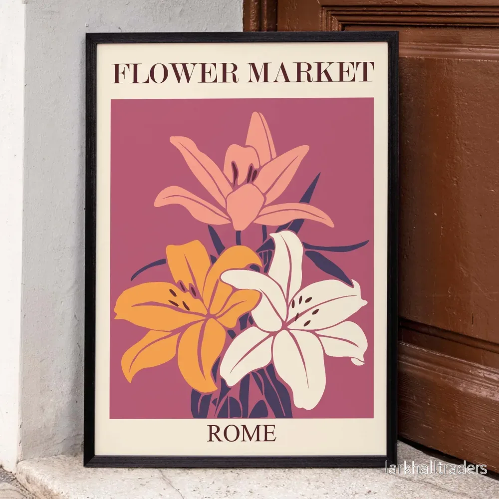 Blommarknad i Rom Poster Blommarknad i Rom Poster