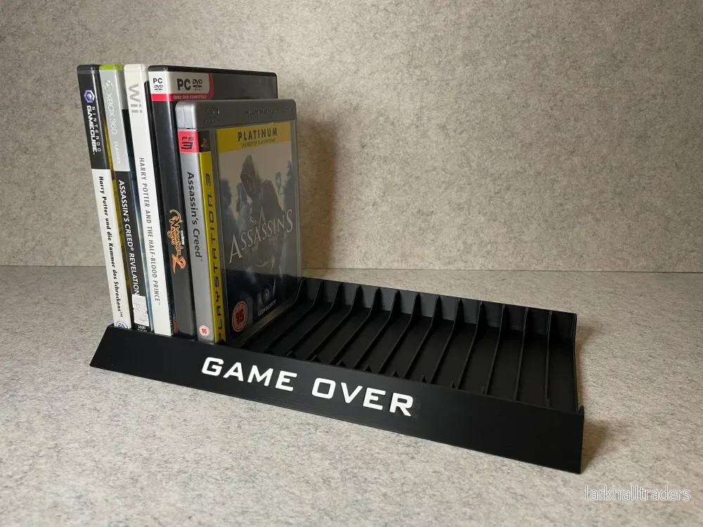 Spelställ för 18 DVD-spel - PC, Xbox, PlayStation, Wii