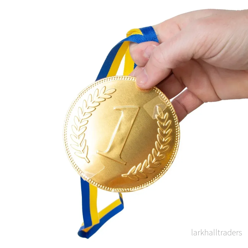 Chokladmedalj, blågult band - Bild 3