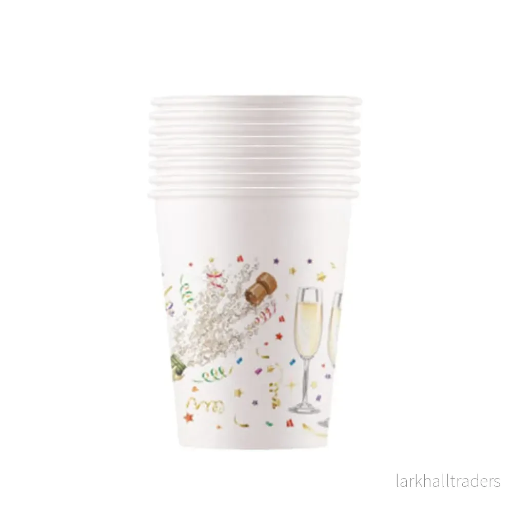 Pappersmuggar, champagne party 200 ml 8 st Pappersmuggar, champagne party 200 ml 8 st