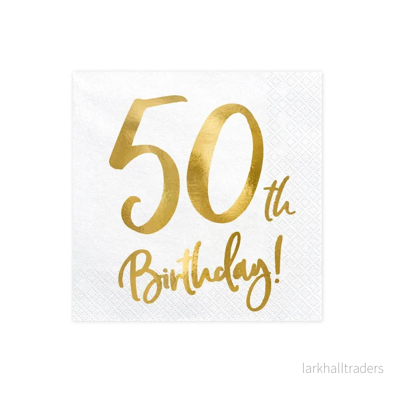 Servetter, happy birthday 50th 20 st Servetter, happy birthday 50th 20 st