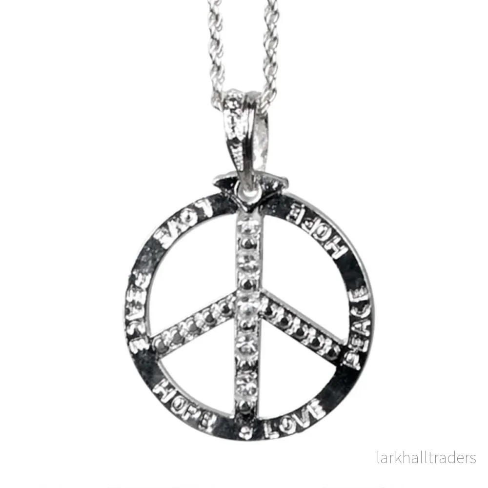 Halsband, peace silver Halsband, peace silver