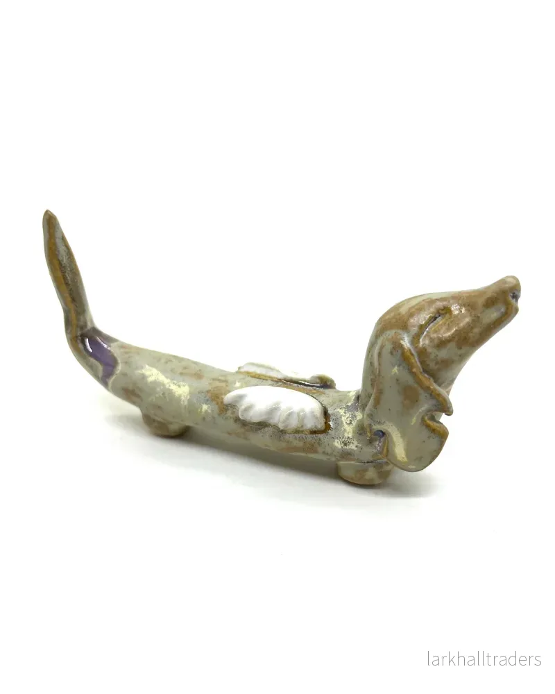 Keramik smör Dachshund - angel