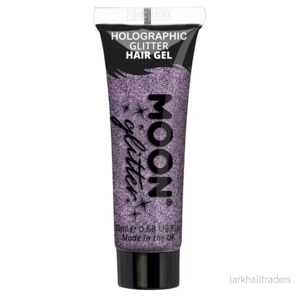 Moon Glitter Holographic Glitter Hair Gel, purple 20 ml Moon Glitter Holographic Glitter Hair Gel, purple 20 ml