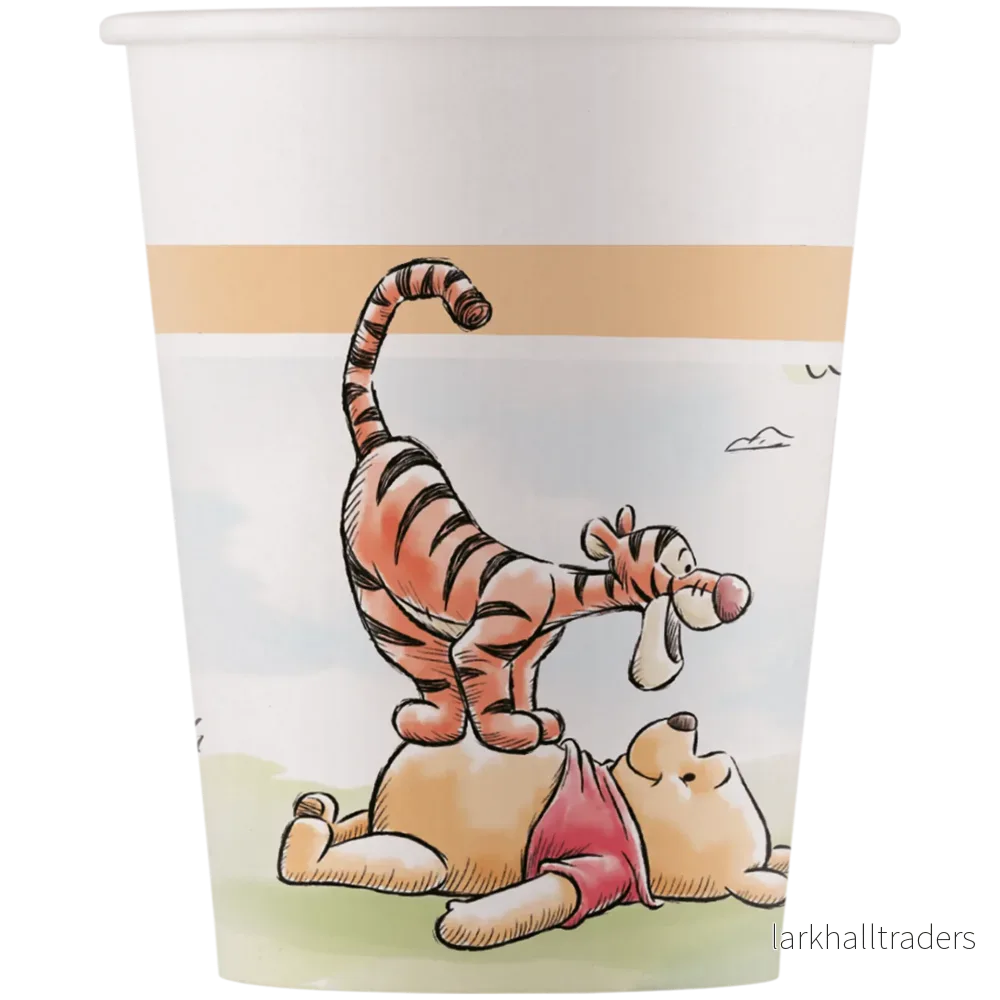 Pappersmuggar, Nalle Puh 200 ml 8 st Pappersmuggar, Nalle Puh 200 ml 8 st