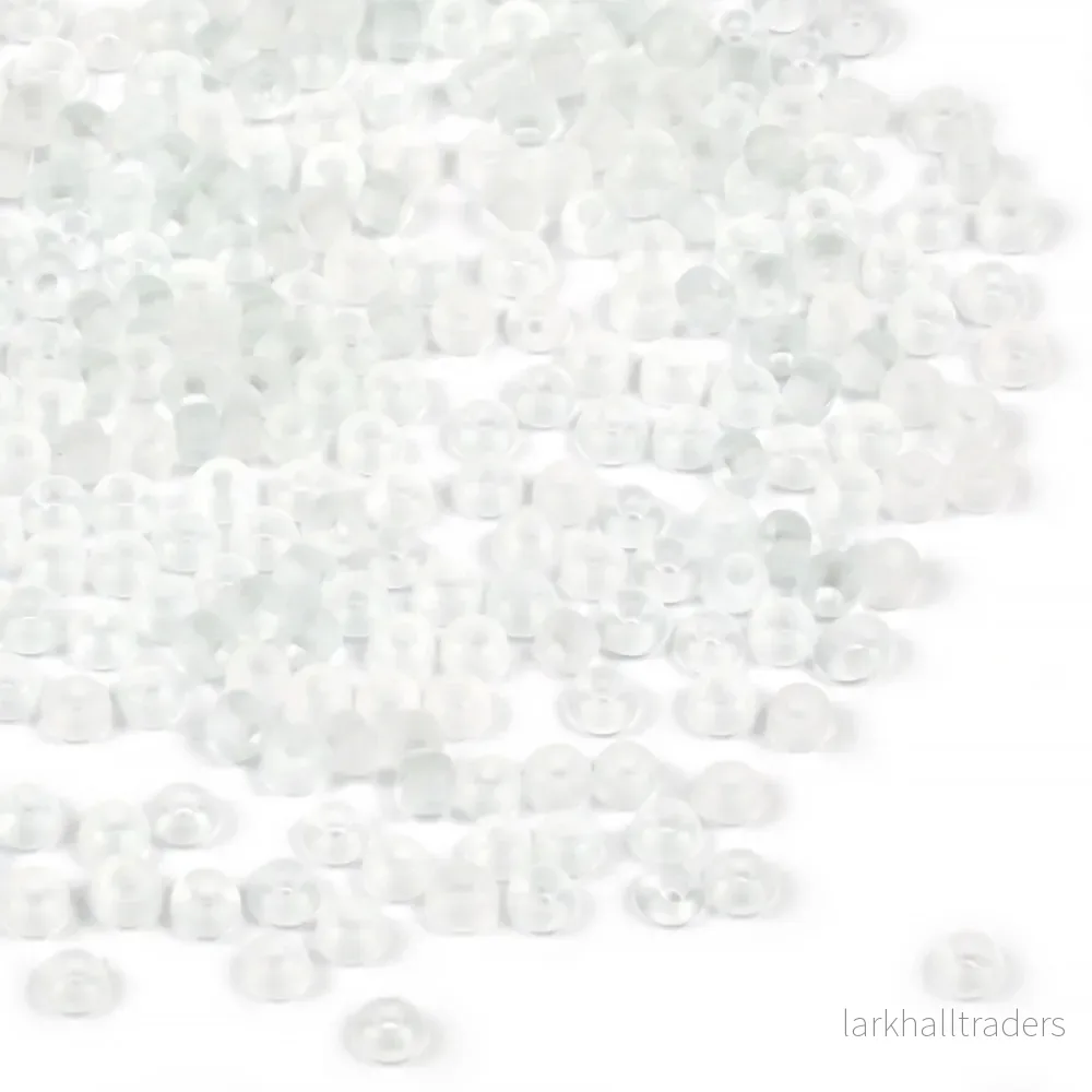 Seed Beads, 2mm, frostad-transparent vit, 30g Seed Beads, 2mm, frostad-transparent vit, 30g