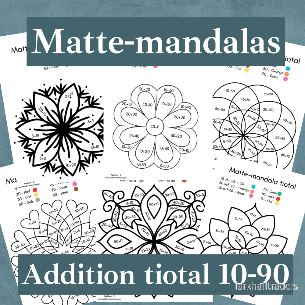 Matte-mandalas addition tiotal Matte-mandalas addition tiotal