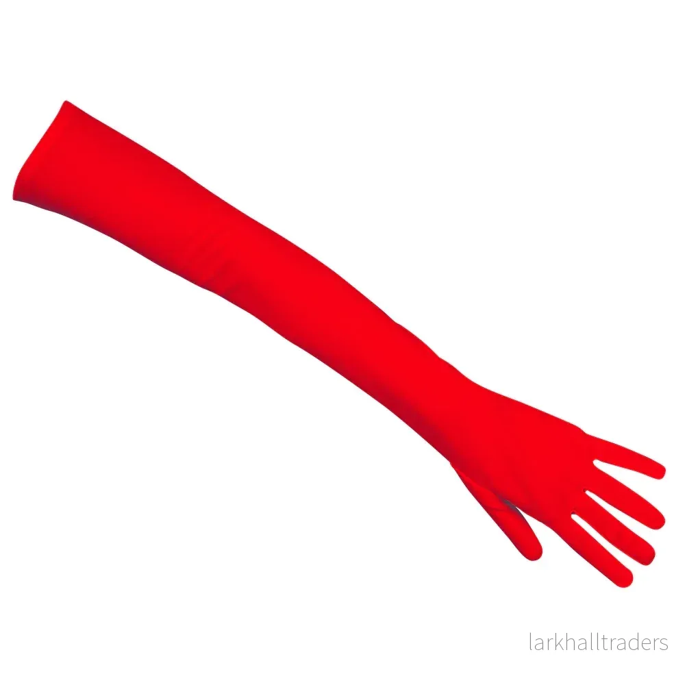 Handskar, röda 59 cm - Bild 3