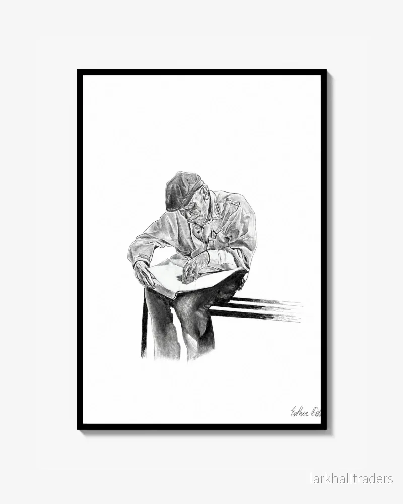 A man reading a book Poster