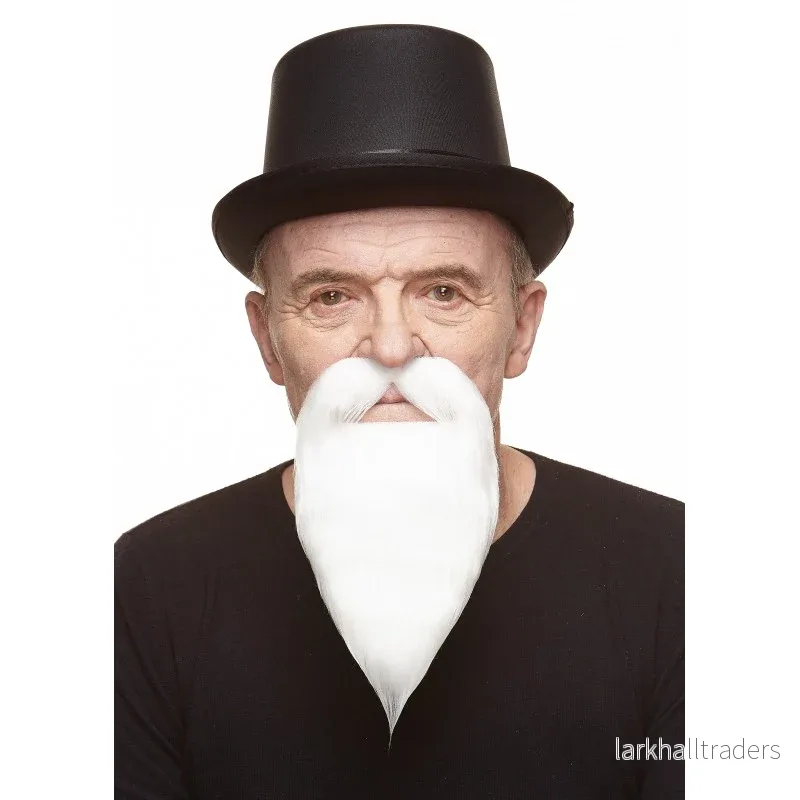 Mustasch med skägg, royal wizzard vit - Bild 2