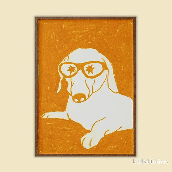 Cool dog drawing of a Dachshund Original - Bild 2