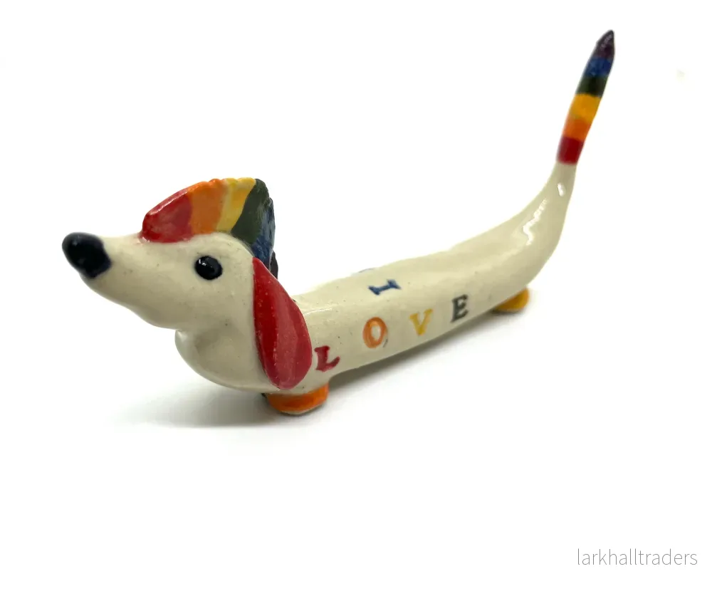 Keramik Butter Dachshund - Love is Love - Bild 2