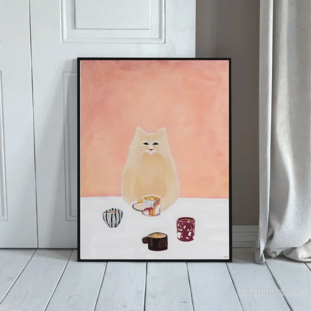 Soft cat & warm cups Poster - Bild 3
