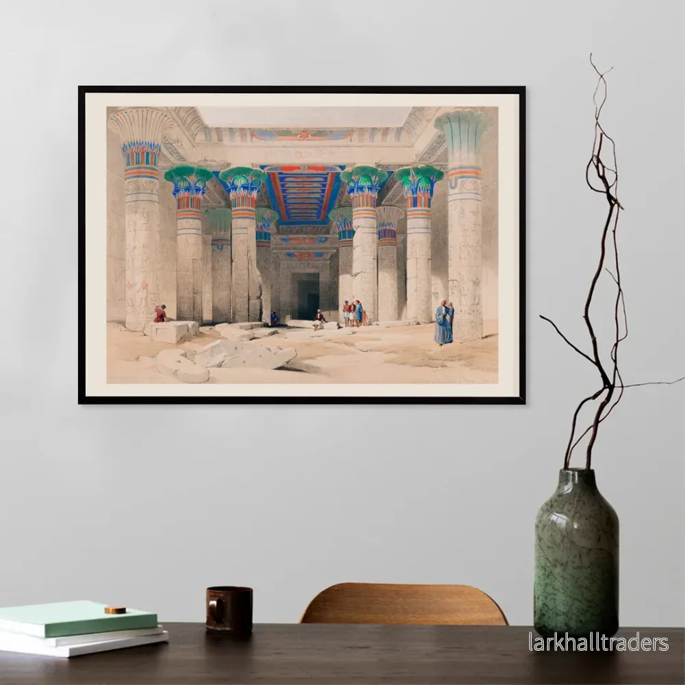 Stora portiken vid templet i Philae Poster