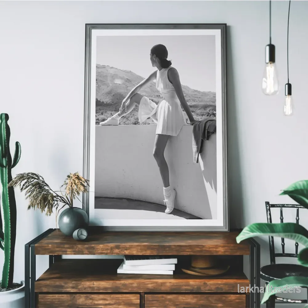 Modell i tenniskläder Poster