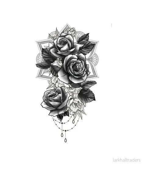 Tatuering, rosor 14×30 cm Tatuering, rosor 14×30 cm