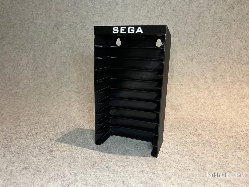Väggställ / spelställ för 10 spel till Sega Mega Drive / Master System
