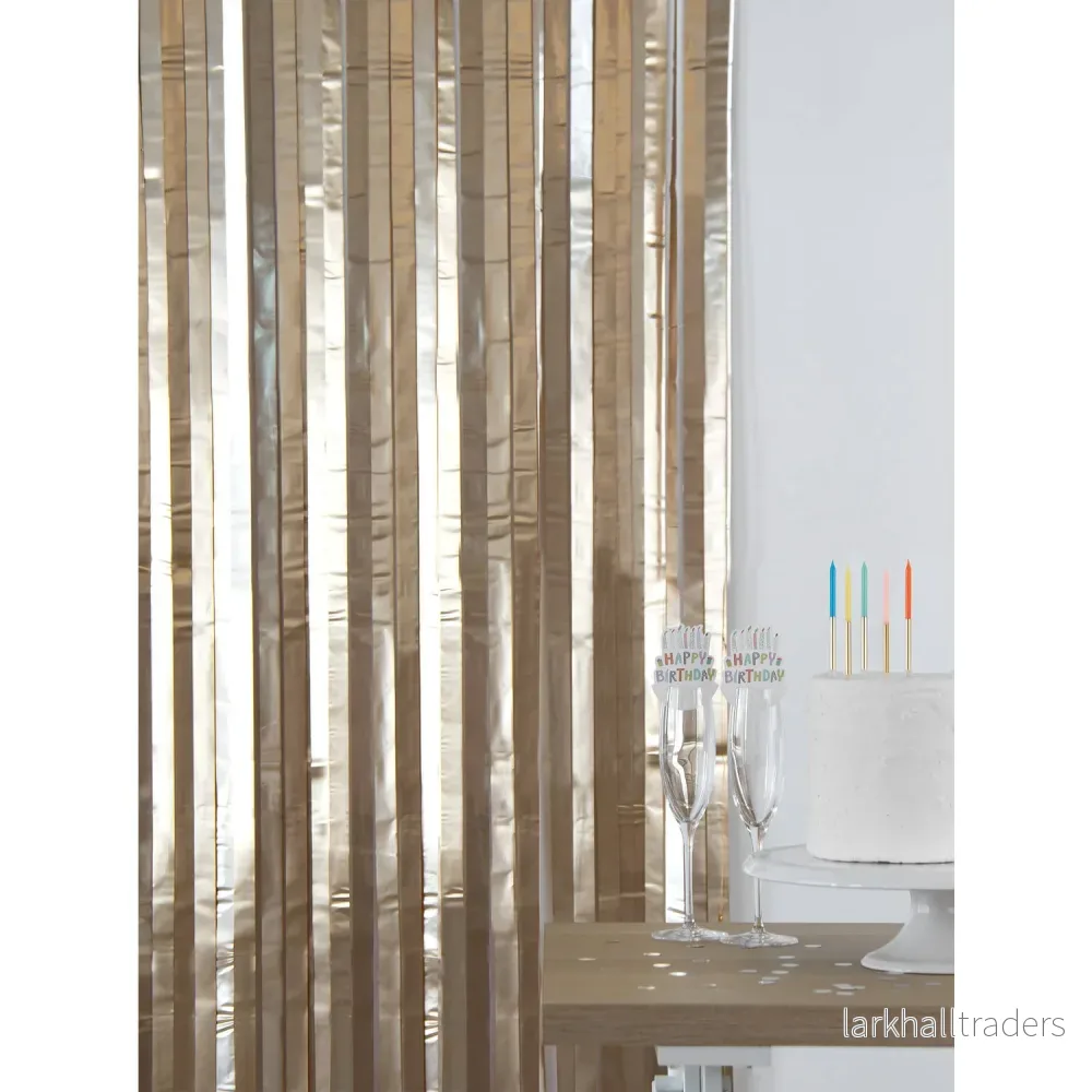 Glitterdraperi, matt guld 1x2 m - Bild 2