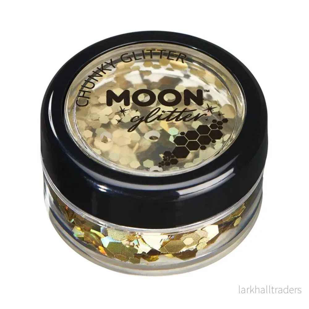 Moon Glitter Holographic Chunky Glitter, gold 3 g Moon Glitter Holographic Chunky Glitter, gold 3 g