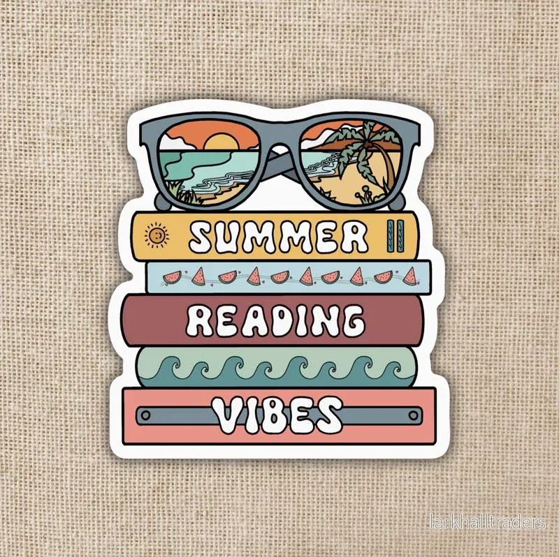 Vinyl sticker – Summer Reading Vibes Vinyl sticker – Summer Reading Vibes