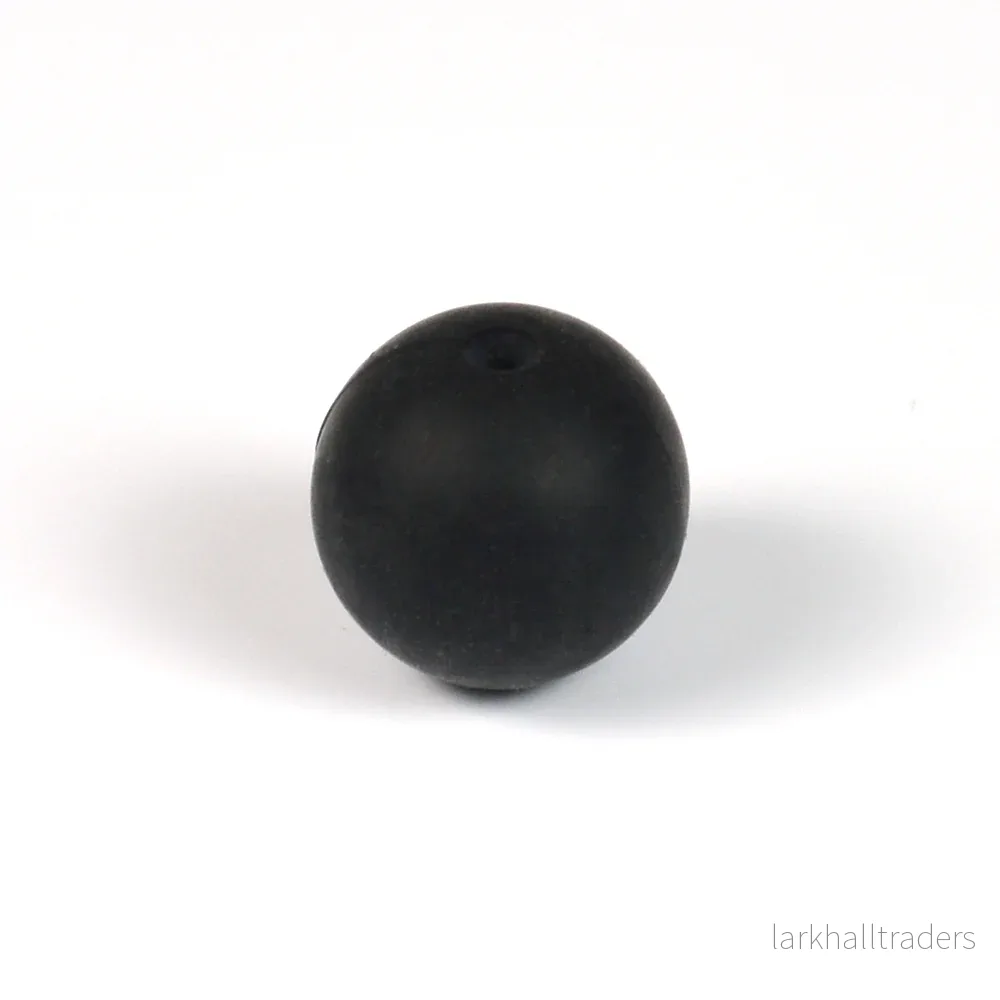 Silikonpärlor, svart, 12mm