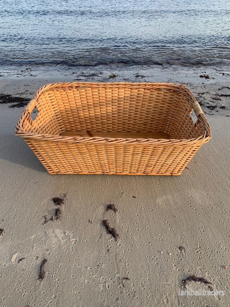 Linnekorg med träbotten - Bild 2